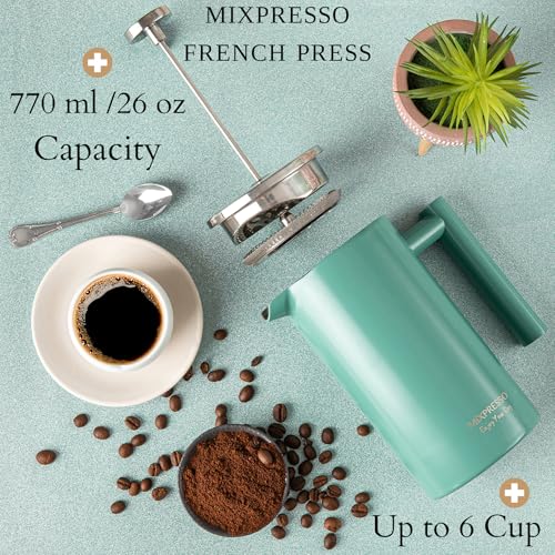 Mixpresso Stainless Steel French Press Coffee Maker 27 Oz T829384