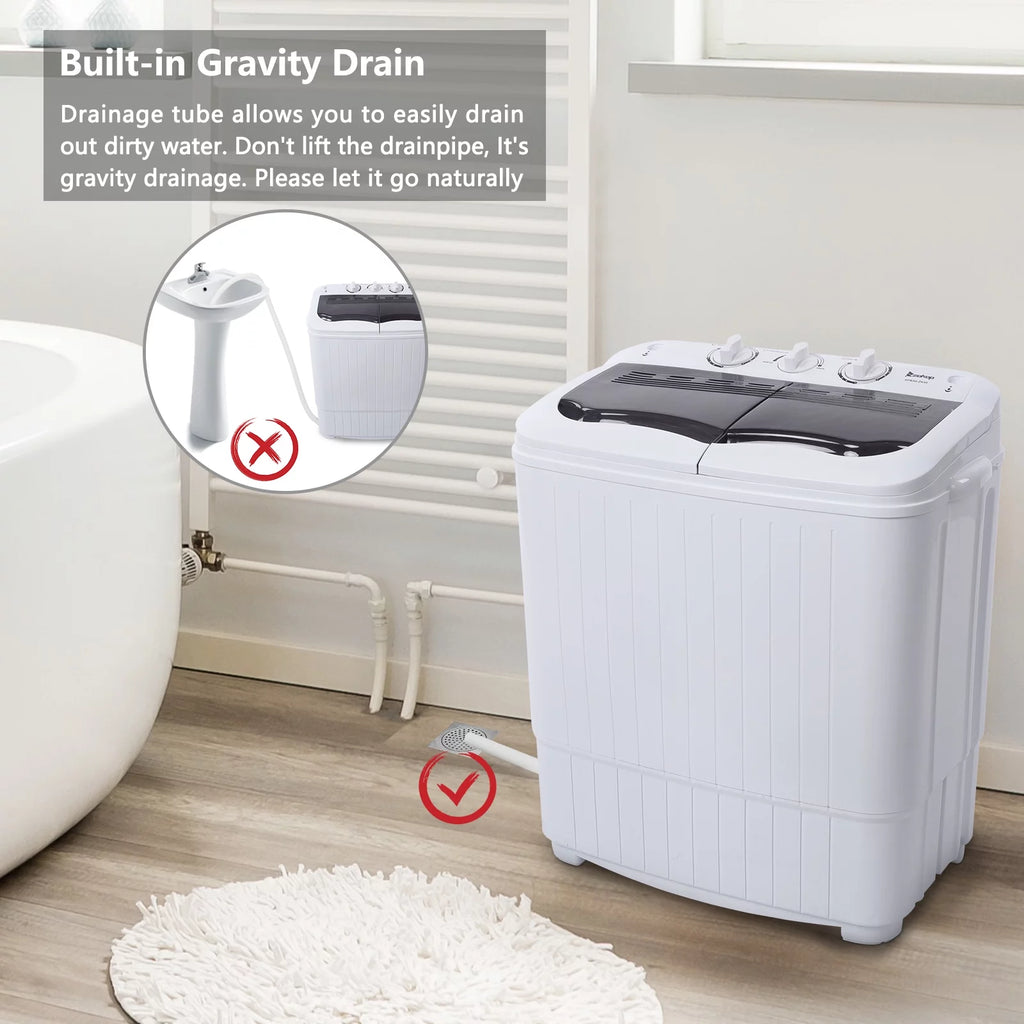 Compact Washer and Spinner Combo for Apartment, Dorm, RV A462