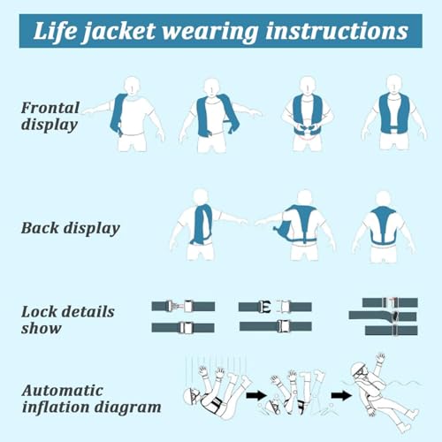 3-Pack 150N Automatic Inflatable Life Jacket with CO2 Inflation P511