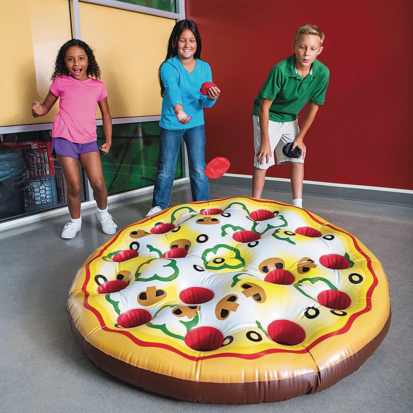 Jumbo Inflatable Pizza Toss Game, 4' Diameter U9773