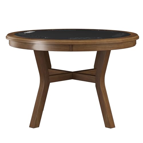 Hillsdale Furniture Cooper Convertible Wood Poker Game Table, Brown W142496