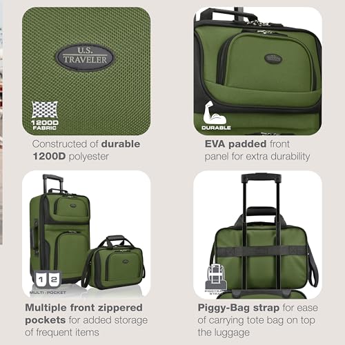 U.S. Traveler Rio Expandable Carry-on Luggage, Orange R95197