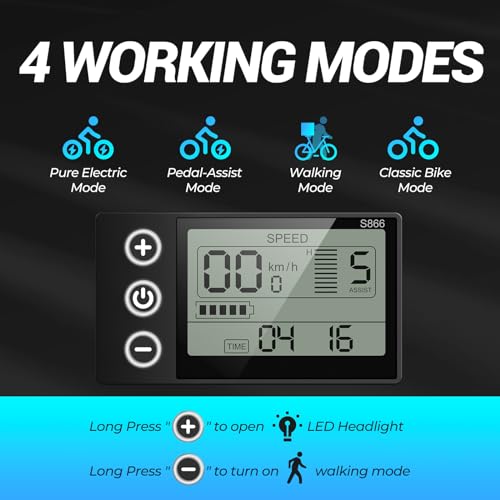Geemax Electric Bike for Adults, 26" x 4.0 Fat Tire, 1000W, 48V 15.6Ah G352