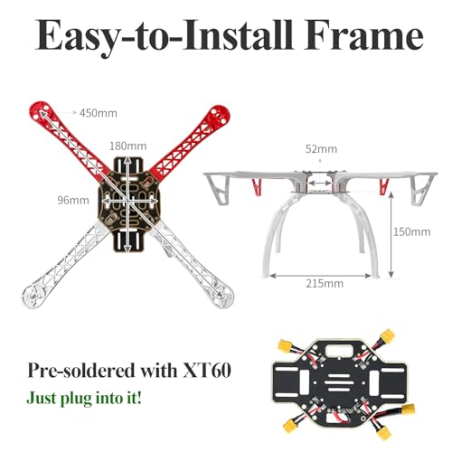 HAWK'S WORK F450 Drone Kit DIY Quadcopter Set with Pixhawk GPS and Brushless Motor X224