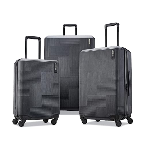 American Tourister Stratum XLT Expandable Hardside Luggage with Spinner Wheels, Jet Black, Carry-On 21-Inch E7418