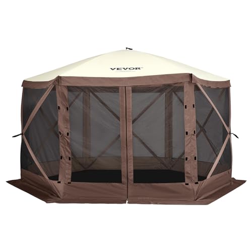 VEVOR Pop Up Gazebo Screen Tent 10x10ft with Mosquito Netting B21209