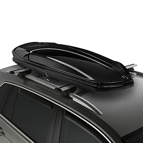 DNA MOTORING Rooftop Cargo Box Lockable Car Top Storage Case 110 Lbs Textured Black P1853
