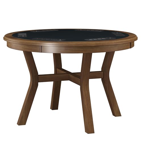 Hillsdale Furniture Cooper Convertible Wood Poker Game Table, Brown W142496