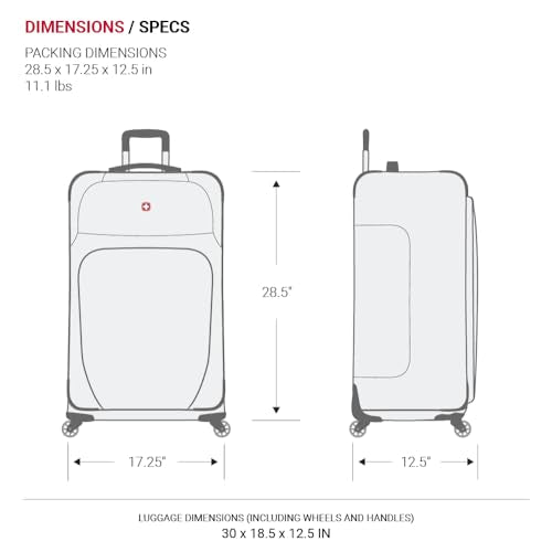 SwissGear Sion Softside Expandable Roller Luggage 3 Piece Set N784870