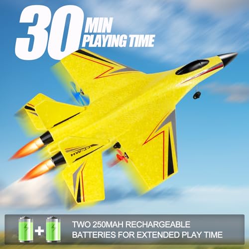 Remote Control Airplane 2 Channel Foam RC Glider for Kids Beginners Blue G3553