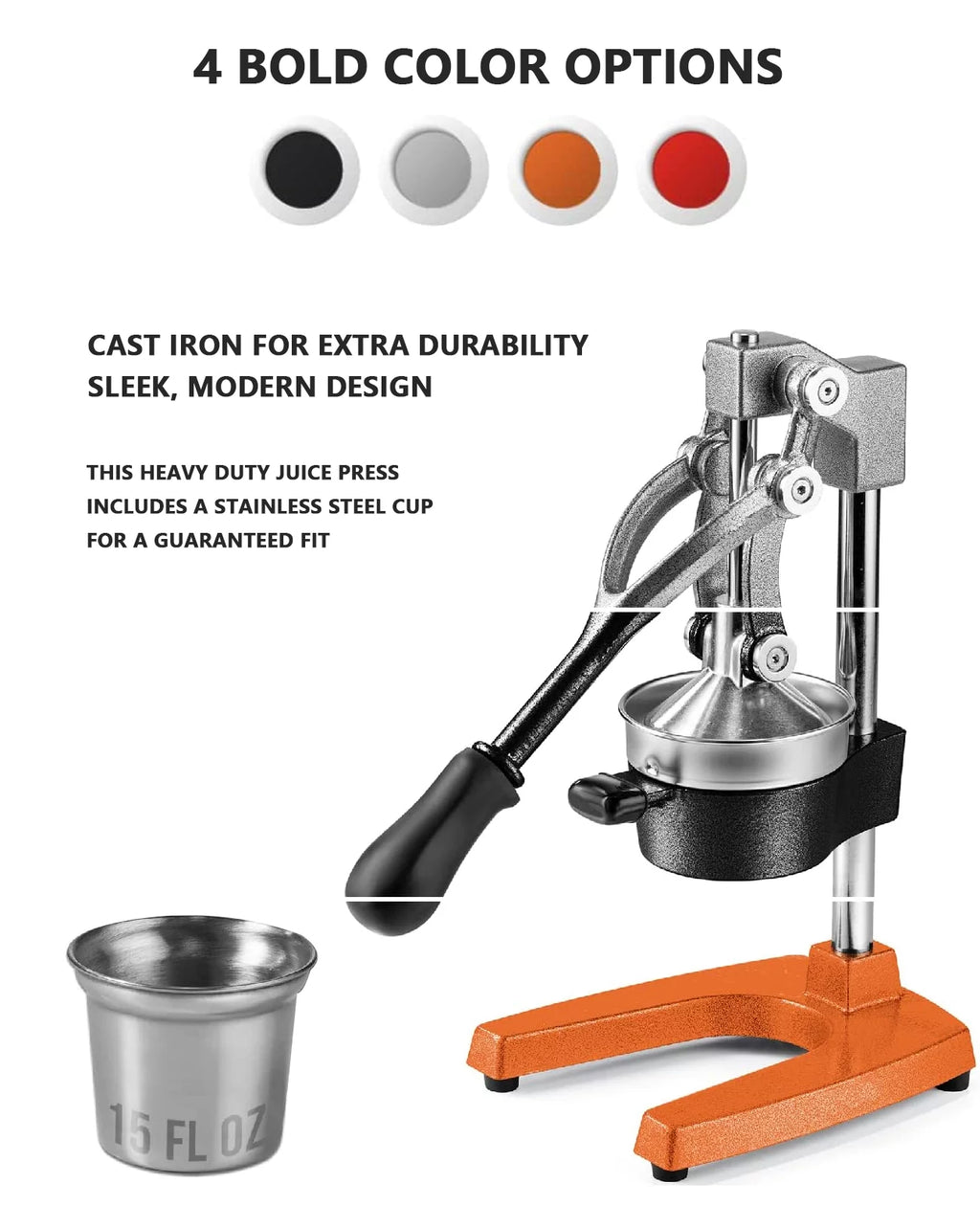 Commercial Grade Manual Citrus Juicer for Oranges Lemons V902