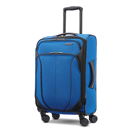 American Tourister 4 KIX 2.0 Expandable Softside Luggage with Spinner Wheels, 20, Classic Blue W994960