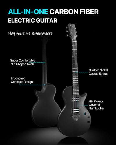 Enya Electric Guitar Inspire 39" Carbon Fiber with Wireless Speaker and Gig Bag Y562682