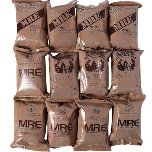 U.S. MRE Meals Ready to Eat Variety Pack of 24 with Flameless Heater A66246