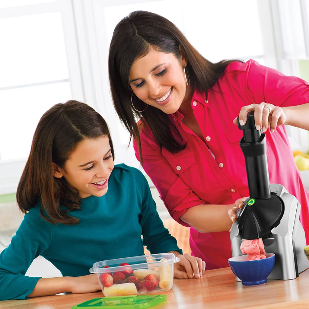 Yonanas Classic Original Healthy Dessert Fruit Soft Serve Maker, Silver K951564
