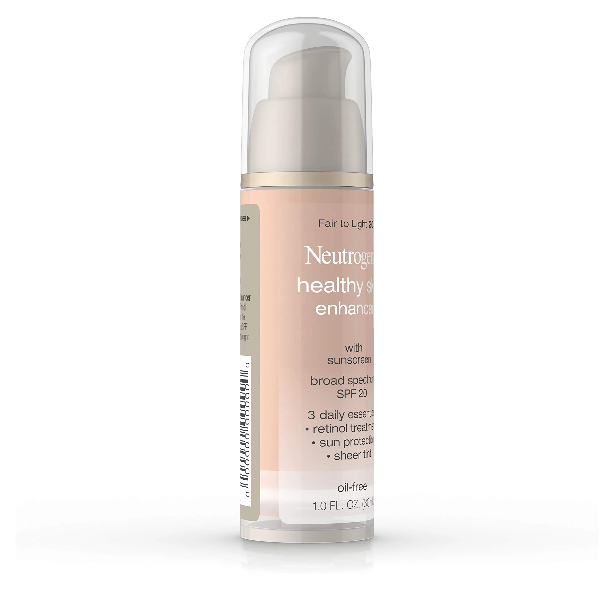 Neutrogena Healthy Skin Enhancer Sheer Face Tint with Retinol & SPF 20, Fair to Light 20, 1 Fl. Oz A341