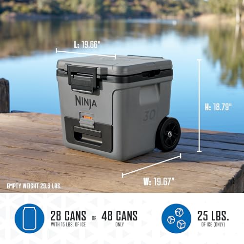 Ninja FrostVault 45QT Cooler with Wheels, Lakeshore Blue M1144