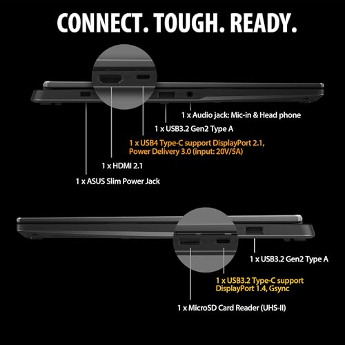 ASUS TUF Gaming A14 Copilot+ PC Gaming Laptop, 14” 165Hz Display, AMD Ryzen AI 7, NVIDIA GeForce RTX 4050, 16GB RAM, 512GB SSD, Windows 11 Home Q36747