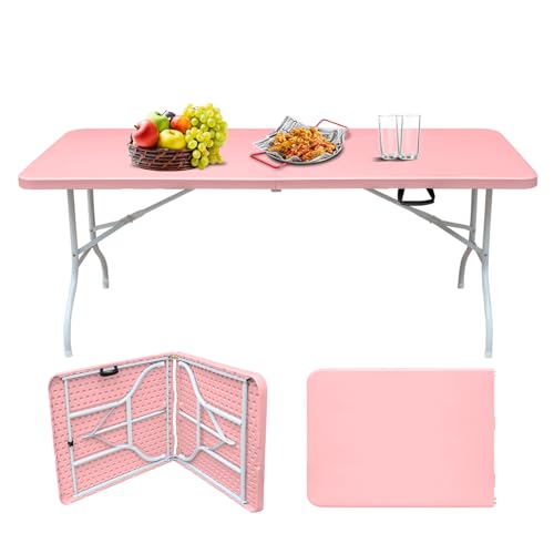 Portable Plastic Folding Table 4ft Heavy Duty Indoor Outdoor Y145657