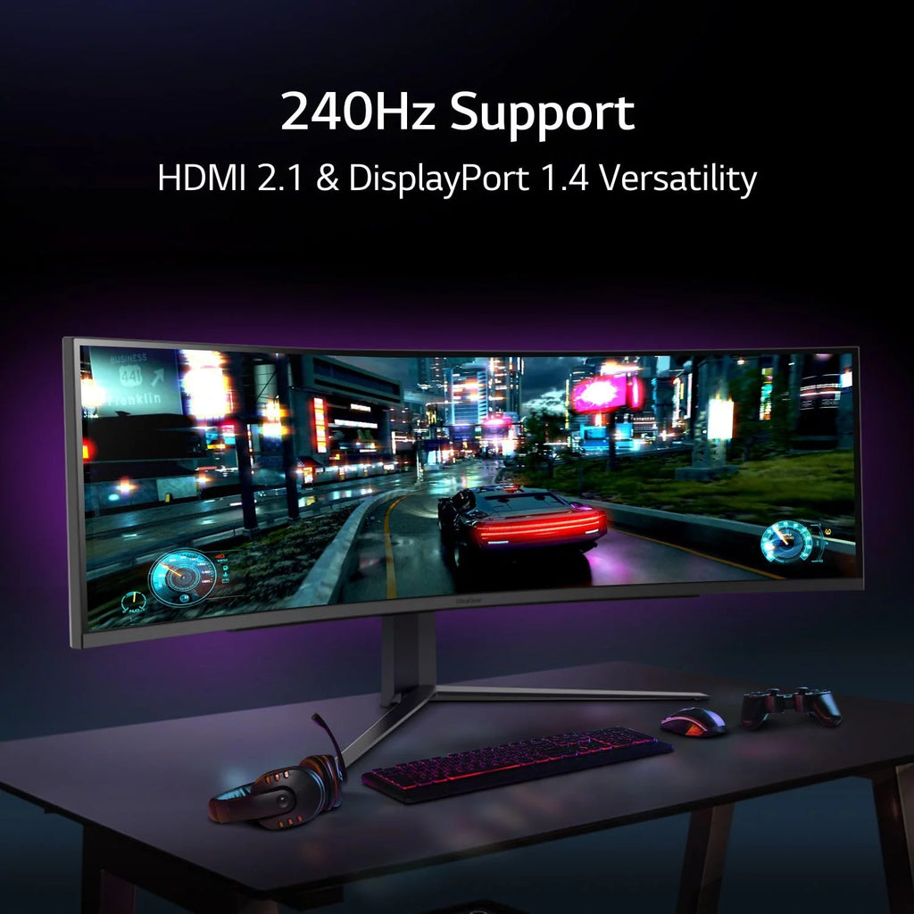 LG 49" UltraGear DQHD 240Hz Gaming Monitor 49GR85DC-B K707