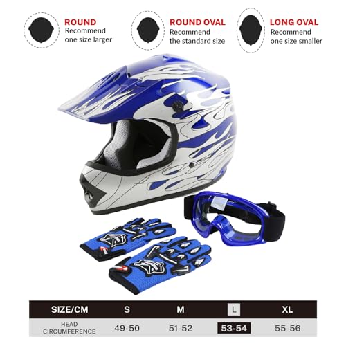 SLMOTO Dot Youth Kids Motocross Helmet Red Spider Design with Goggles and Gloves F254987