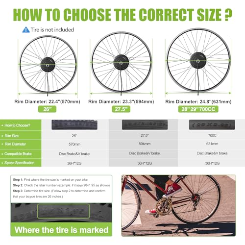 BAFANG Ebike Conversion Kit 48V 500W 750W Rear Hub Motor for 20" 26" 27.5" 700C Bike A49859
