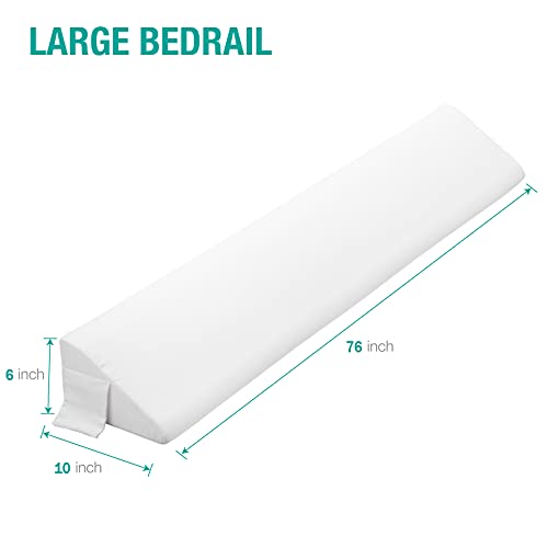 Vekkia King Bed Wedge Pillow for Headboard Mattress Gap Filler, Blue 76"x10"x6" C139495