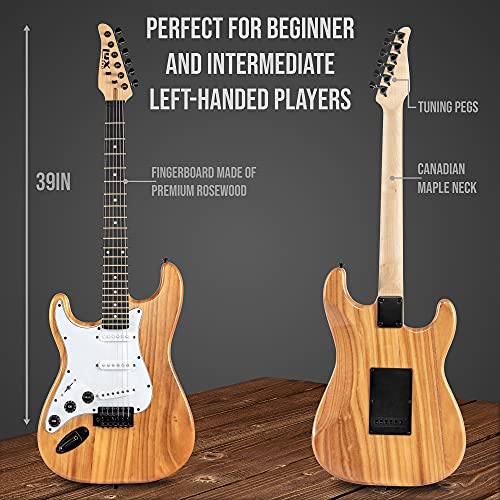 LyxPro Electric Guitar 39" Beginner Starter Kit with 20W Amp, Black B69338