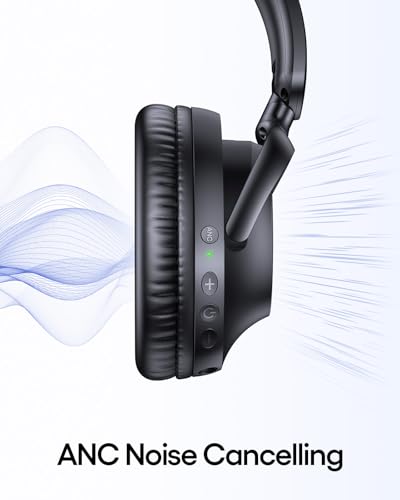 TAGRY Active Noise Cancelling Wireless Over Ear Headphones Black A977974