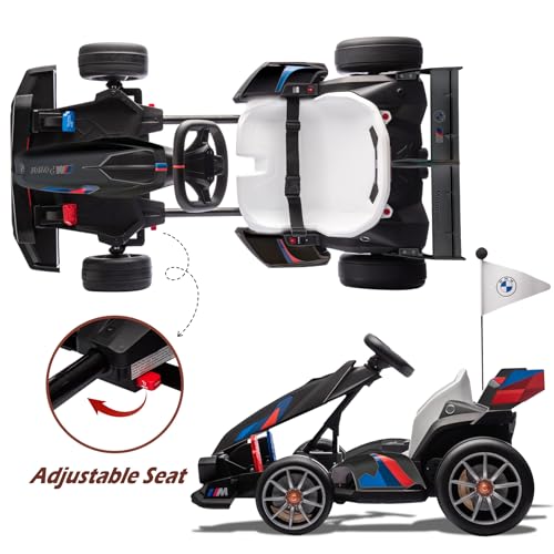 BMW Licensed 36V Electric Drift Go Kart for Kids, 7.5 MPH, Black W284