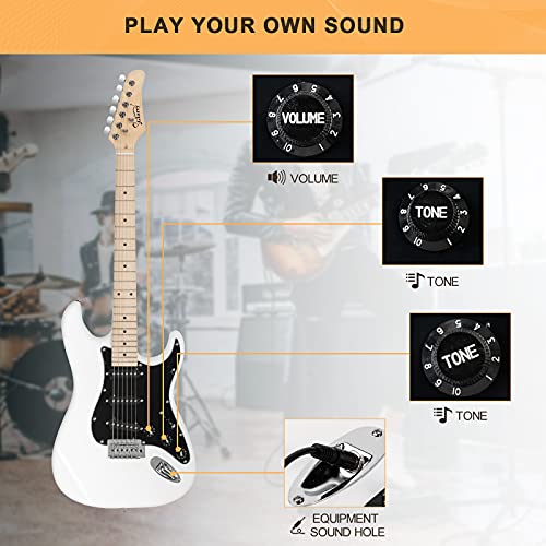 GLARRY Full Size Electric Guitar with 20W Amp and Accessories Pack (Blue) C3431