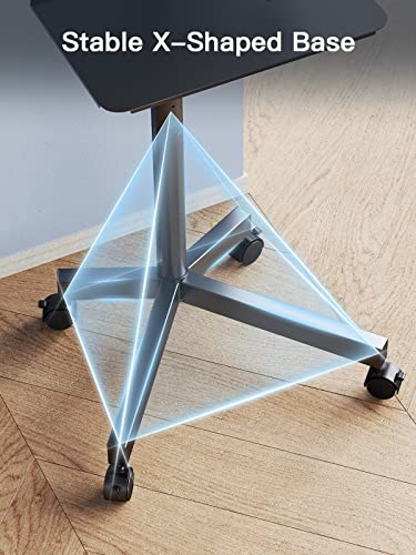 PERLESMITH Rolling TV Stand for 23-60 Inch TVs, Mobile Cart with Adjustable Shelf, VESA 400x400mm R920