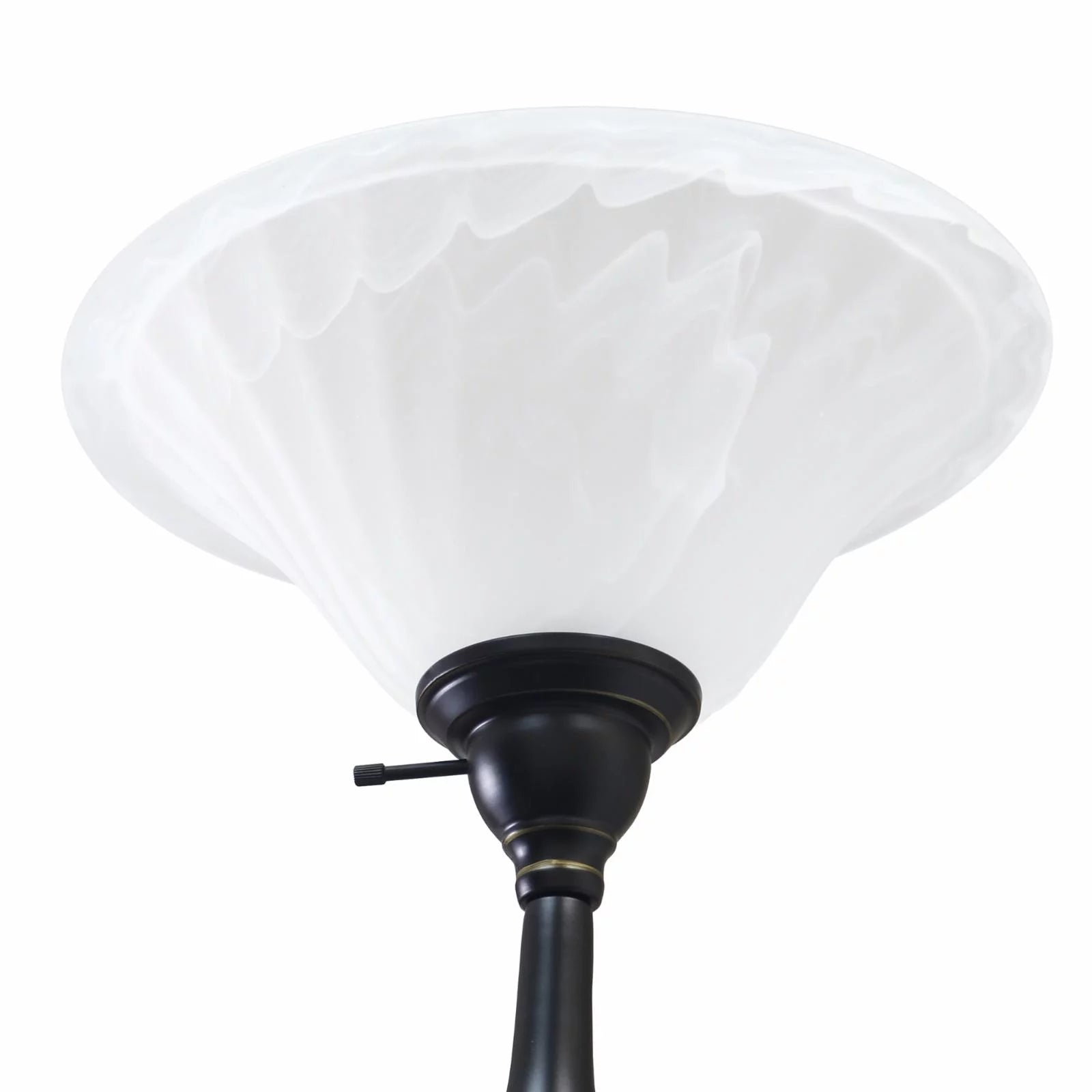Elegant Designs 2-Light Floor Lamp with White Marble Glass G568