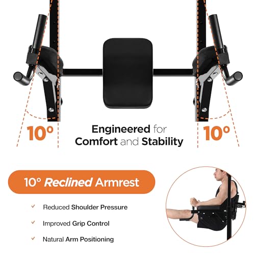 Power Tower Pull Up Bar Dip Station for Home Gym, 440LBS Capacity N2352