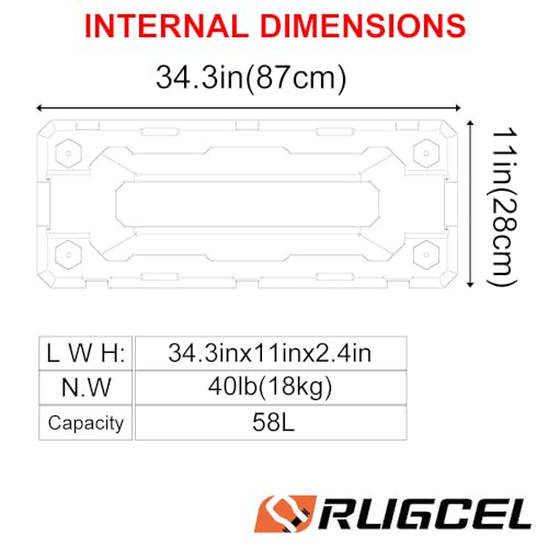 RUGCEL 98L Waterproof Overland Car Roof Storage Box Y332766