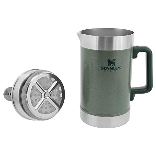 Stanley Classic Stay-Hot French Press Coffee Maker 48 oz, Insulated Stainless Steel, Hammertone Green L5297