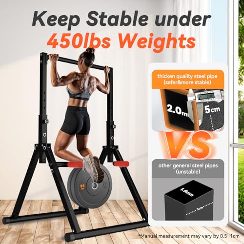 Power Tower Pull Up Dip Station Foldable Adjustable Home Gym Z306594