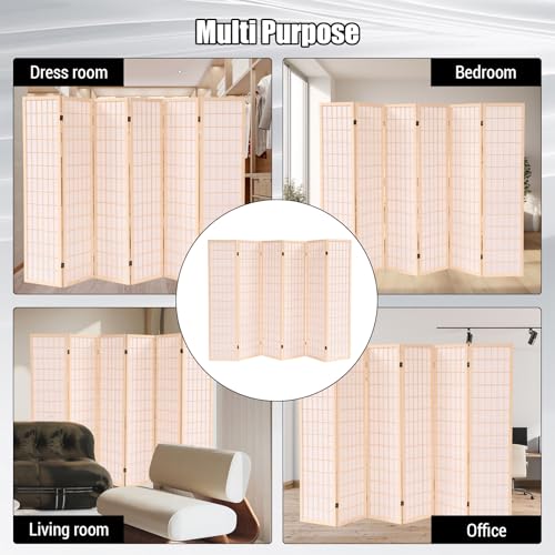 Shoji Screen 4 Panel Wood Room Divider Freestanding Privacy Screen A6166