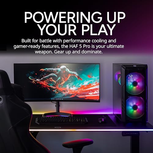 Cooler Master HAF 5 Pro Gaming PC with AMD Ryzen 7 7800X3D, RTX 5070, 32GB DDR5, 2TB SSD K5871