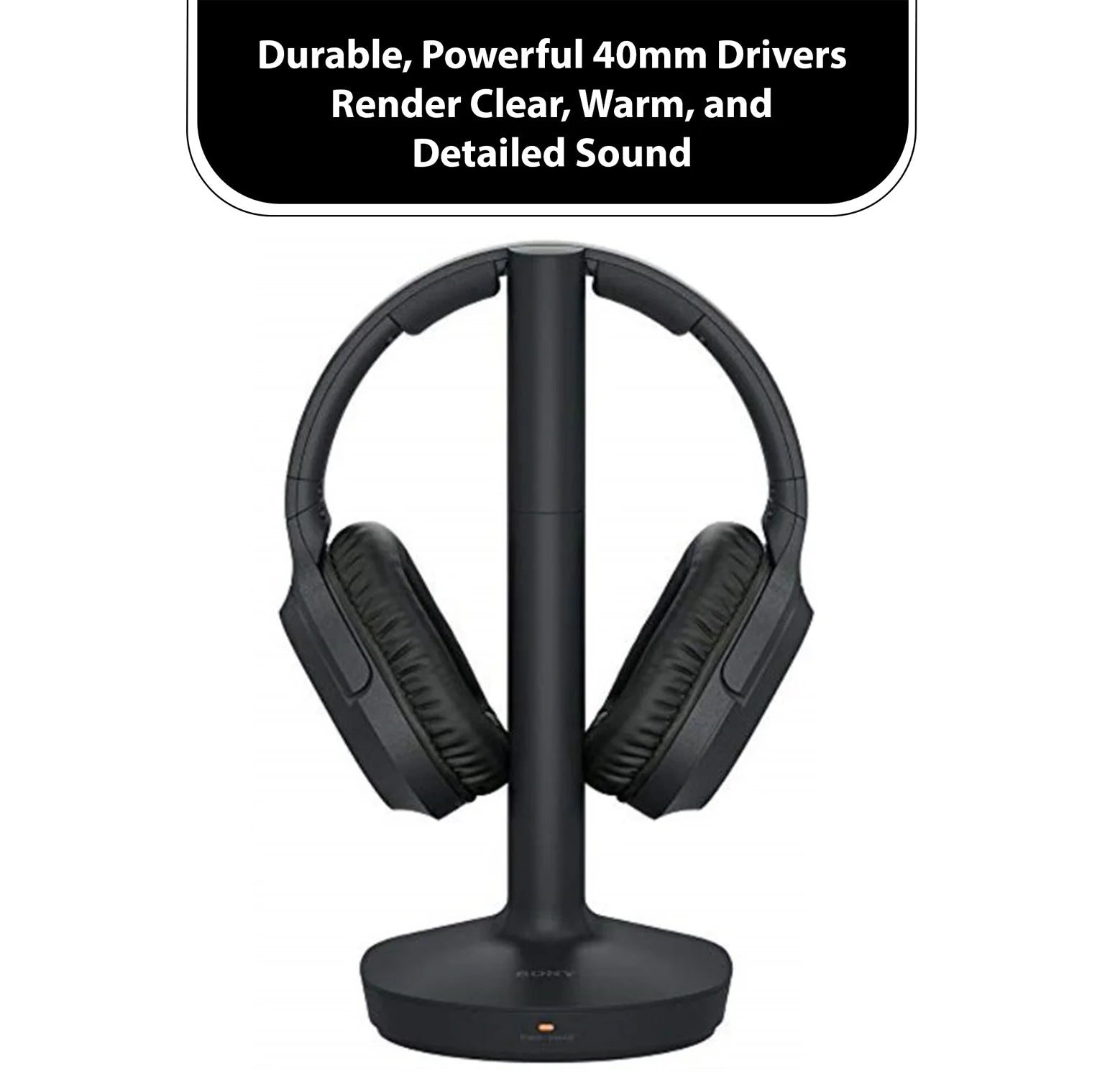 Sony Wireless Over Ear Headphones for TV Watching (WHRF400R) with Transmitter Dock and RCA Adapter X506