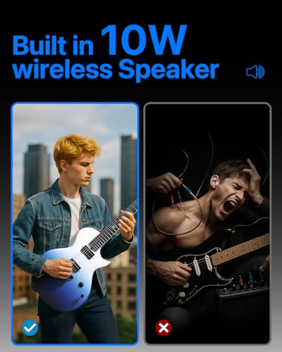Enya Electric Guitar Inspire 39" Carbon Fiber with Wireless Speaker and Gig Bag Y562682