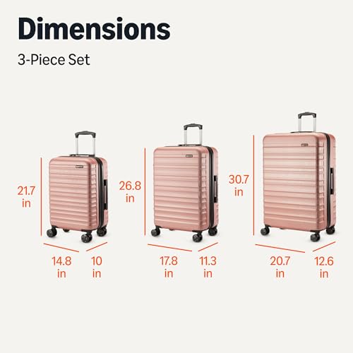Amazon Basics 21" Hardside Carry-On Luggage with Wheels, Expandable, Black L489