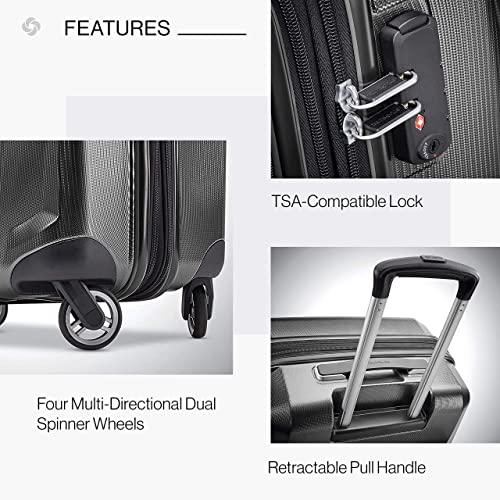 Samsonite Winfield 3 DLX Hardside Expandable Luggage, Silver, Carry-On 20-Inch F64293
