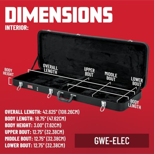Gator Cases Hard-Shell Wood Case for Electric Guitars (GWE-ELEC) O817