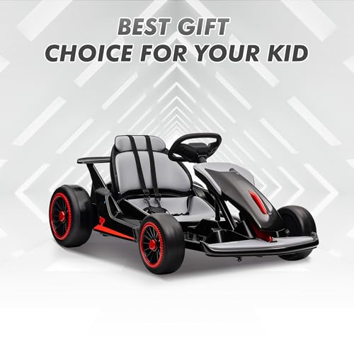 24V Electric Go Kart Drifting Ride On Car for Kids 6-12 Years Old T574114
