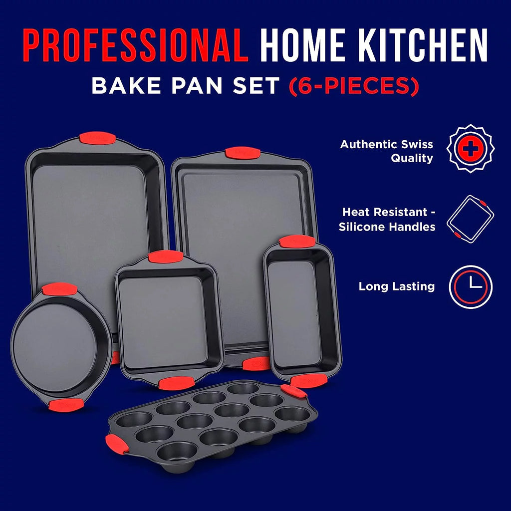 Baking Set 6 Piece Non-Stick Carbon Steel Bakeware by Bakken P63934