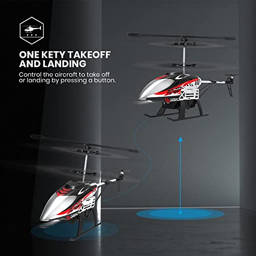 DEERC Apache RC Helicopter for Kids & Adults, Military Toy with LED Lights P49305