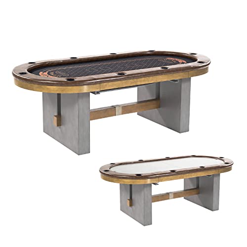 Barrington Folding Poker Table with Padded Rail and Felt Playing Surface D15193