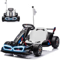 Licensed BMW 36V Electric Drift Go Kart for Kids, 7.5 MPH, White M530400