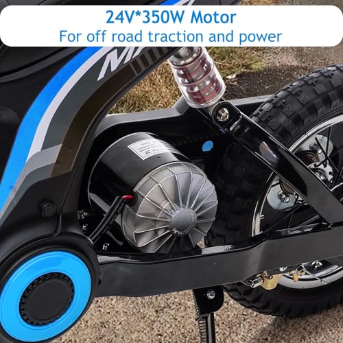 24V 350W Kids Electric Dirt Bike, 3-Speed, Off-Road Ride-On Motorcycle S465